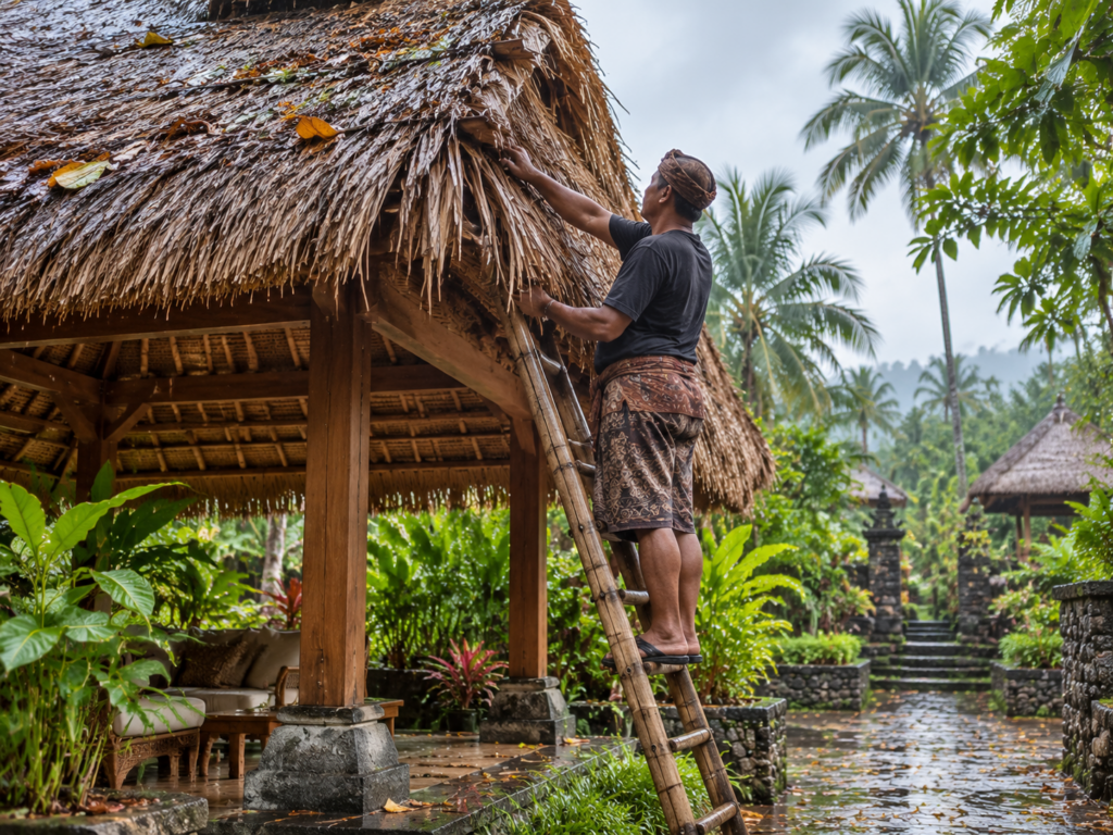 Post-Storm Bali Hut Roof Inspection: What to Check First