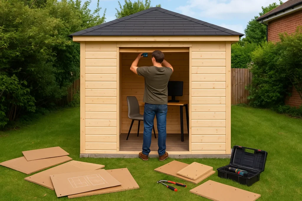 Building Backyard Office with DIY kits
