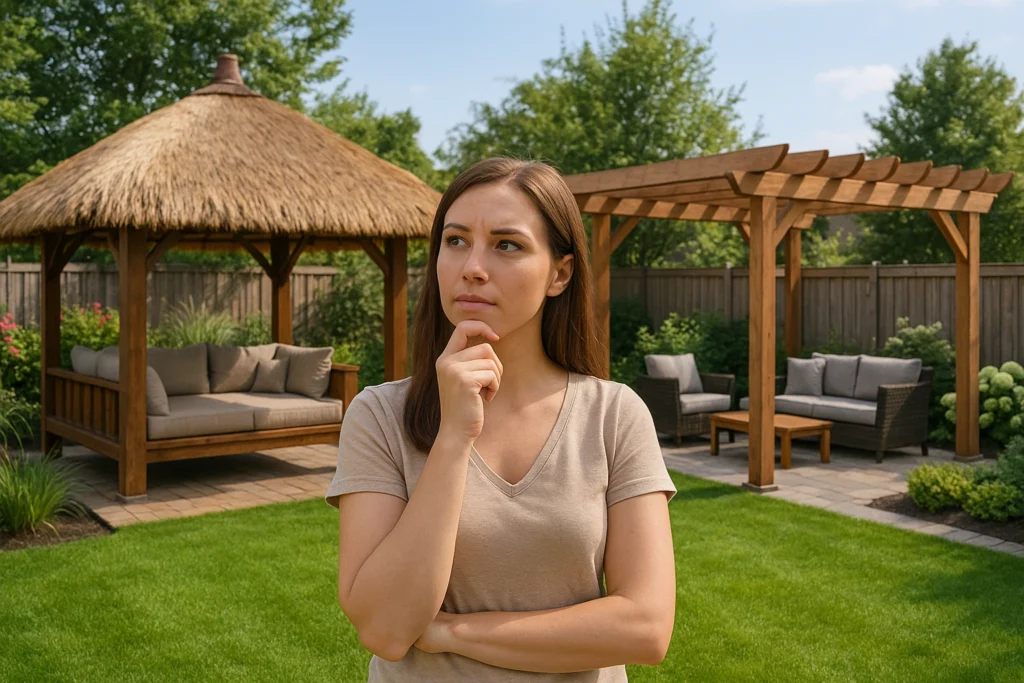 Bali hut vs. Pergola
