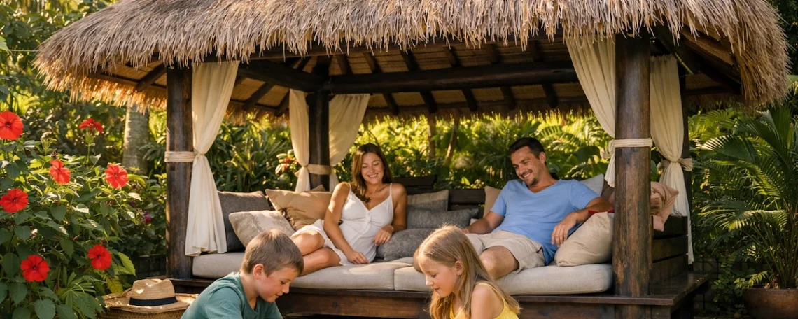 How a Bali Hut Changes the Way Families Use Their Outdoor Space