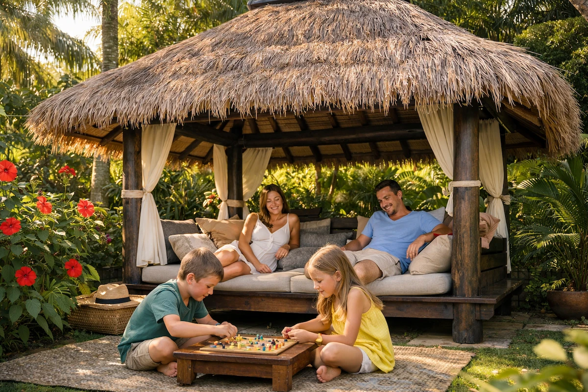 How a Bali Hut Changes the Way Families Use Their Outdoor Space