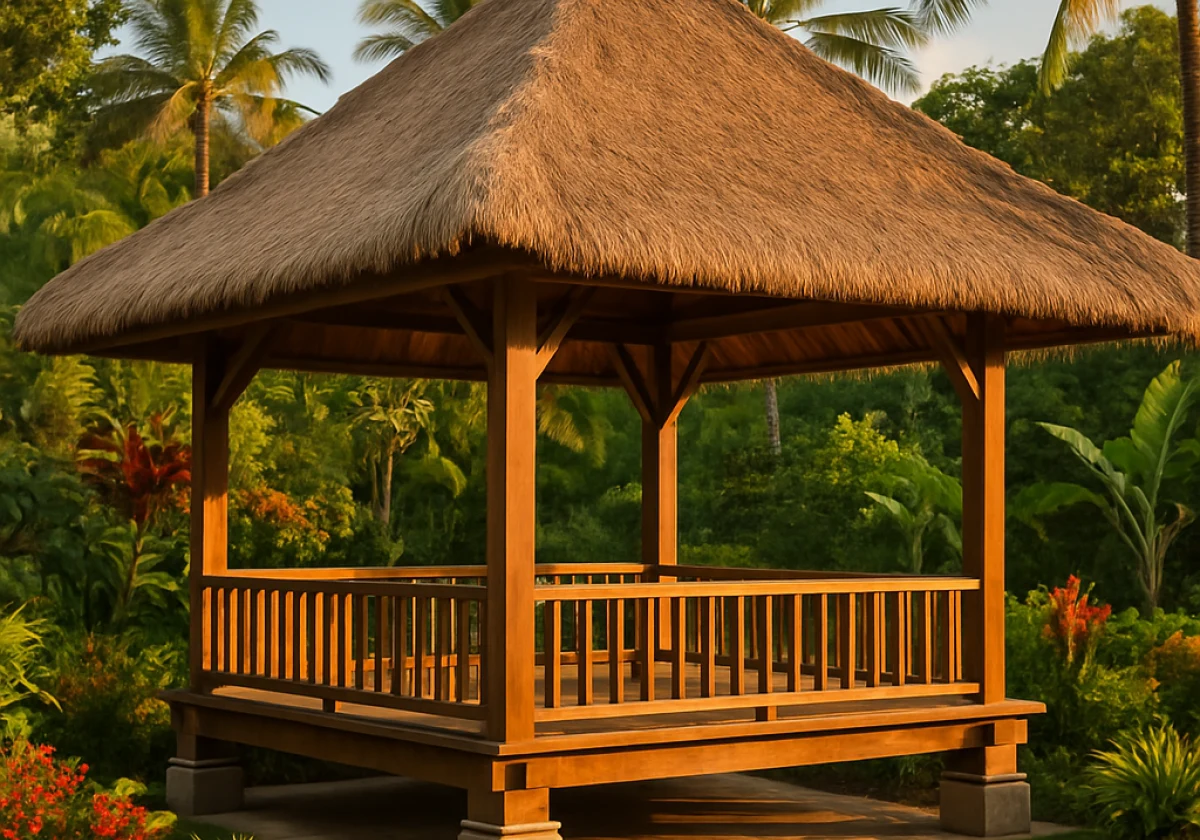 Bali hut drainage