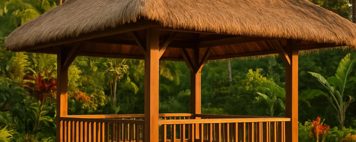 Bali hut drainage